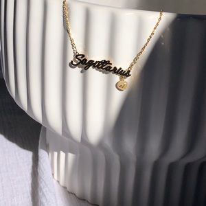 NEW 14 Karat Gold Dipped Sagittarius Necklace